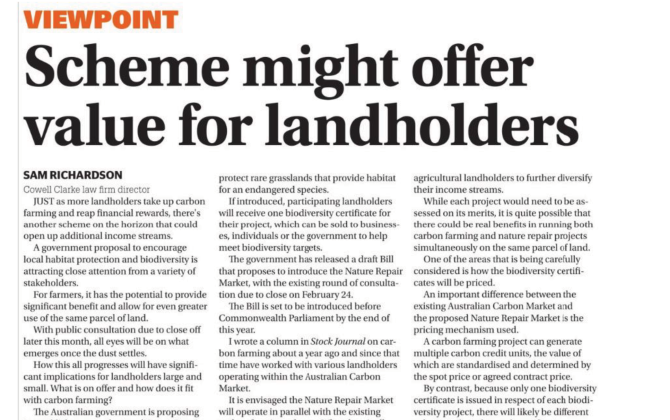 Stock Journal Article: Nature Repair Market