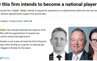 Media Feature | Cowell Clarke features in Lawyers Weekly - How this firm intends to become a national player